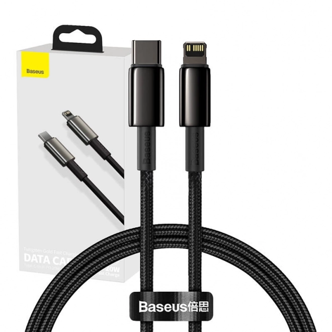 Baseus Tungsten Gold Cable Type-C to iP PD 20W 1m (černý)