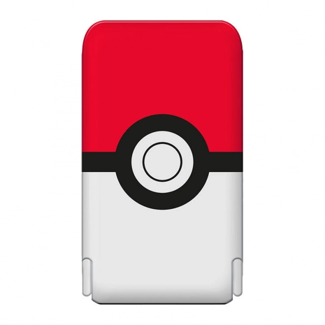 Indukční powerbanka OTL 5000 mAh, USB-C 15W, Pokemon Pokeball se stojánkem (červenobílá).