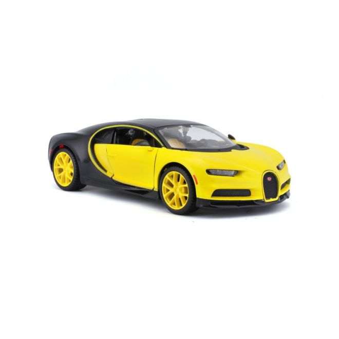 Složený model Bugatti Chiron žluto-černý 1/24