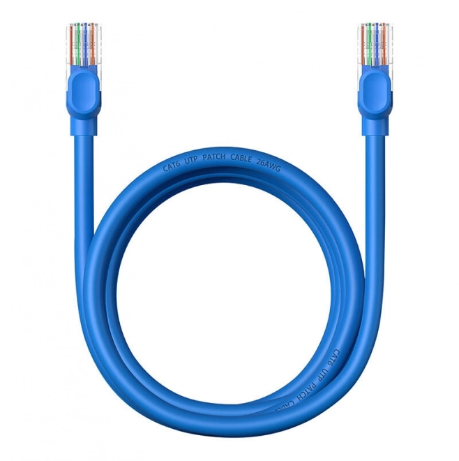 Kulatý kabel Baseus Ethernet RJ45, Cat.6, 2 m (modrý)