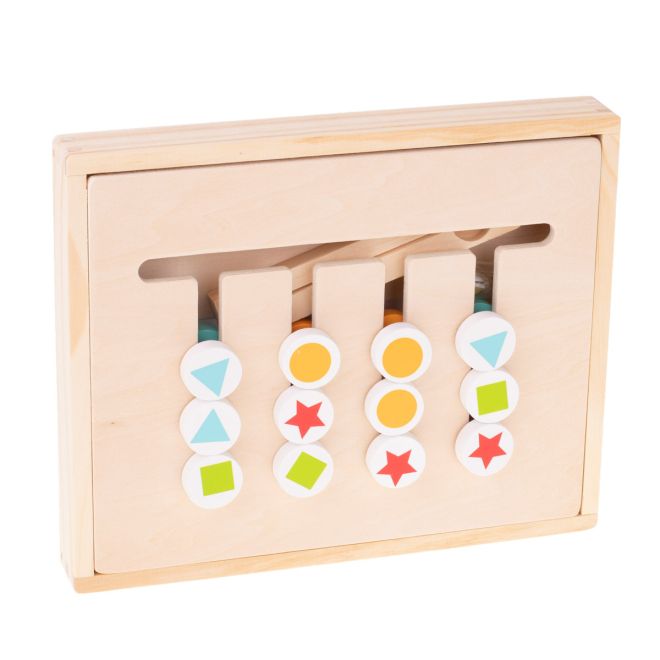 Dřevěná vzdělávací hračka odpovídající barvám tvarům montessori
