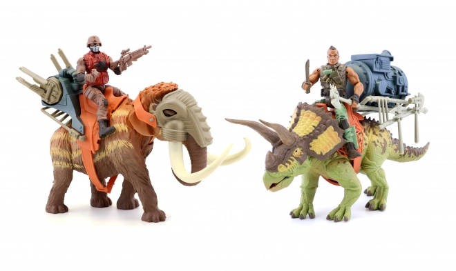 Set vojáků na dinosaurech 25 cm