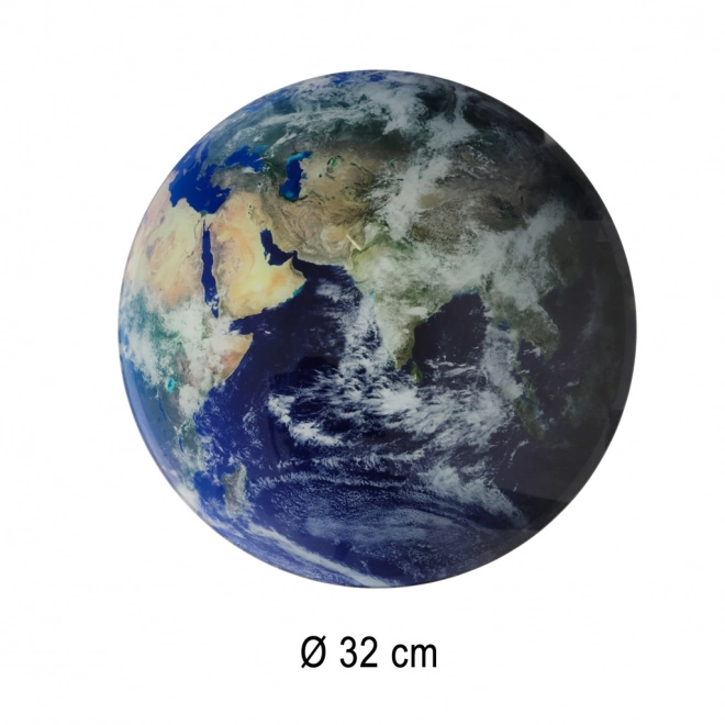 Nástěnné hodiny Planet Earth s LED displejem 32 cm modré