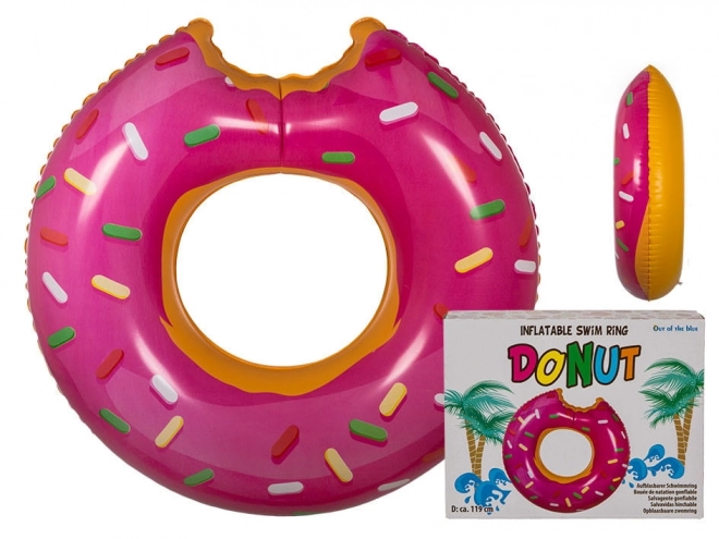 Nafukovací donut – 80 cm růžový