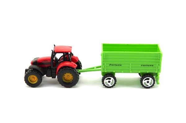 Traktor s přívěsem 16 cm – Se zeleným valníkem