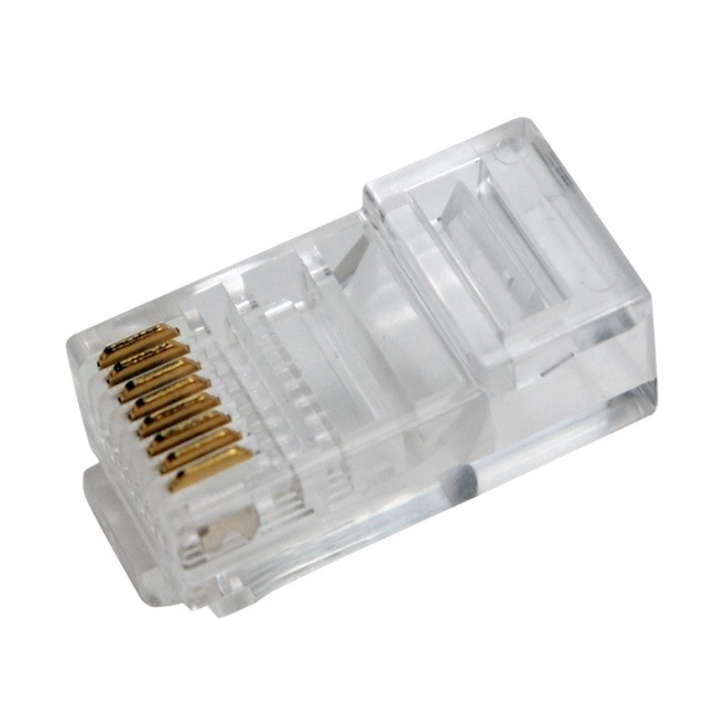 Zástrčky RJ45 8P8C UTP pro ploché kabely, 100 ks.