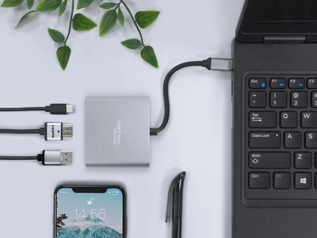 Více portů Fowler mini USB-C PD, USB 3.0, HDMI 4K