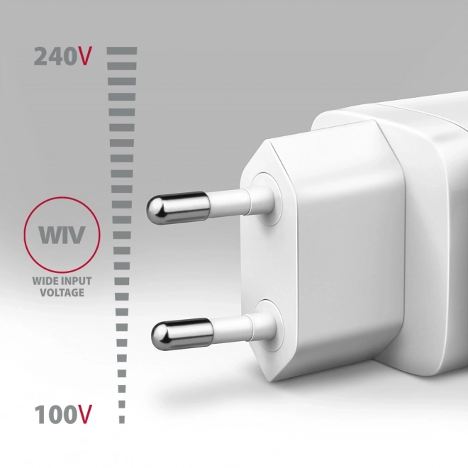 ACU-DPQ65W GaN 65W síťová nabíječka, 3x port (USB-A + duální USB-C) PD3.0/QC4+/PPS/Apple, bílá