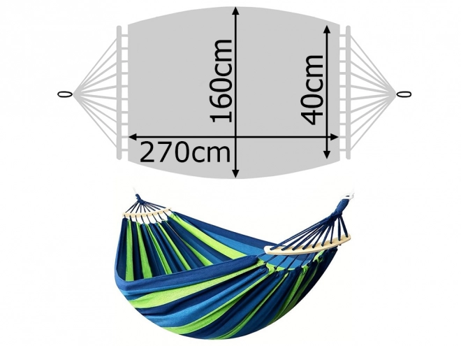 Brazilská dvojitá zahradní houpací síť xxl 200kg 270x160