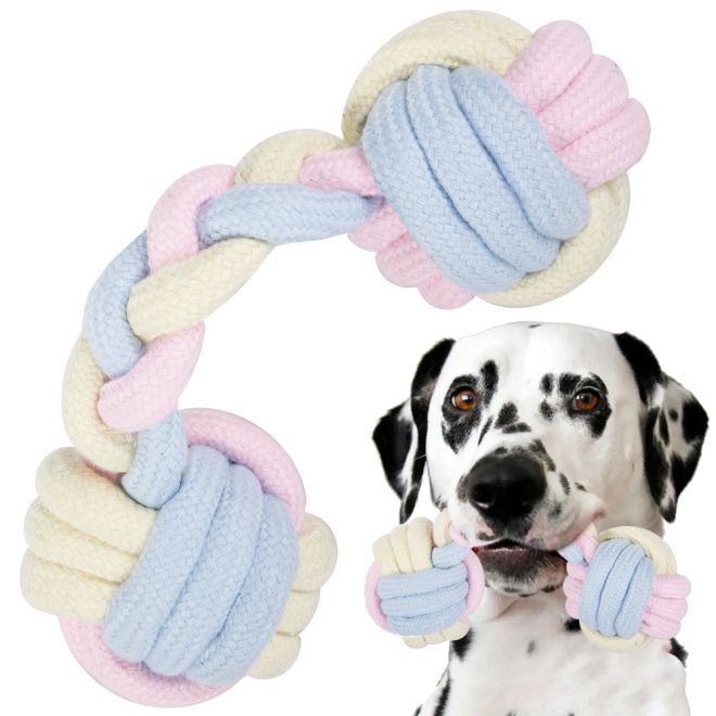 Žvýkací hračka pro psy přetahovací lano silná kost