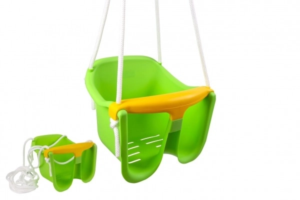 Houpačka Baby plast 33x30x28cm nosnost 25kg v síťce 12m+ – Modrá