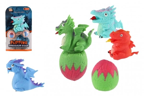 Dinosaurus/vejce obracecí silikon 15cm možnost 4 druhů