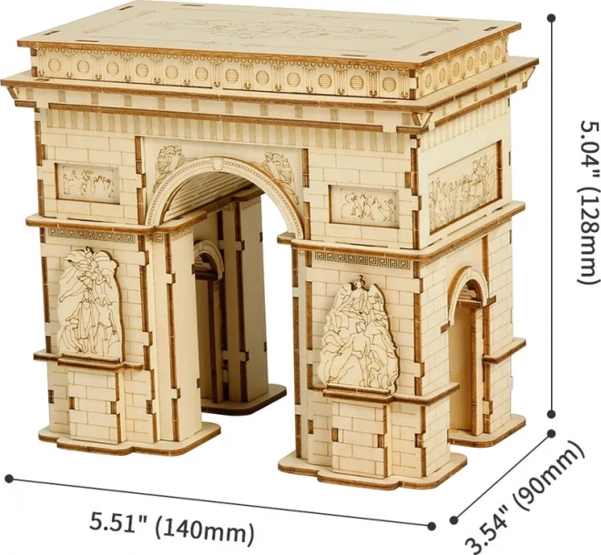 Arc de Triomphe - Vítězný oblouk - 3D dřevěná stavebnice - dekorace