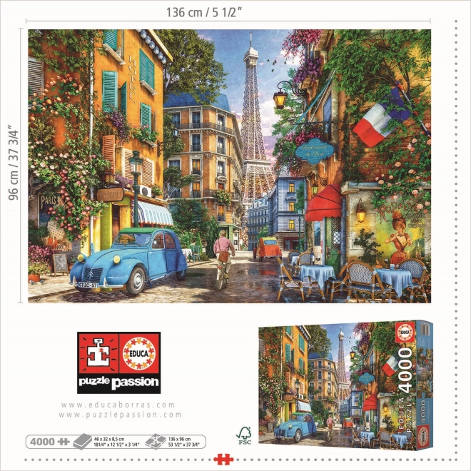 Puzzle 4000 prvků Ulice v Paříži