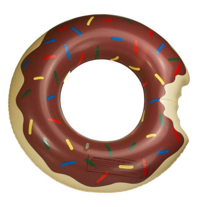 Nafukovací donut – 110cm hnědý