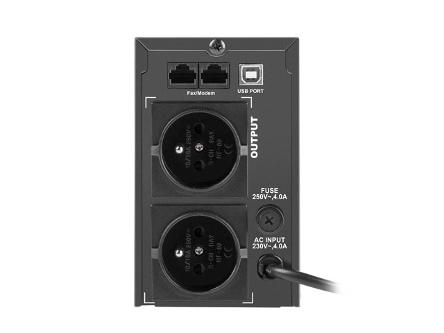 Line-Interactive Office 650E LCD 650VA 2xRJ-11/RJ-45 2x230V PL Nepřerušitelný zdroj napájení