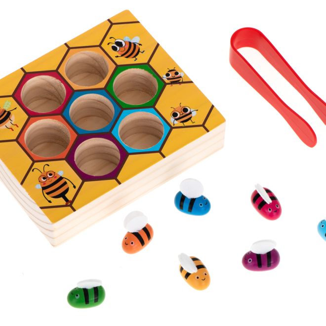 Vzdělávací Montessori hra na výuku barev - včeličky