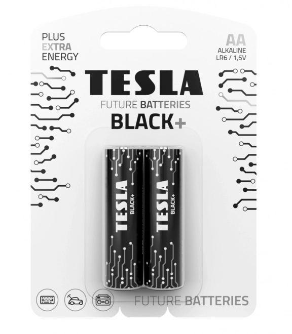 Alkalické baterie Tesla Black+ AA