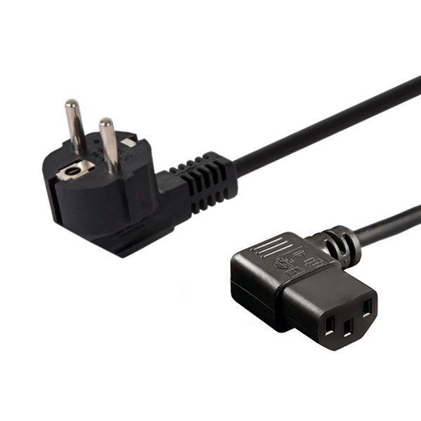 Napájecí kabel Schuko (M) úhlový - IEC C13, úhlový 1,8 CL-116