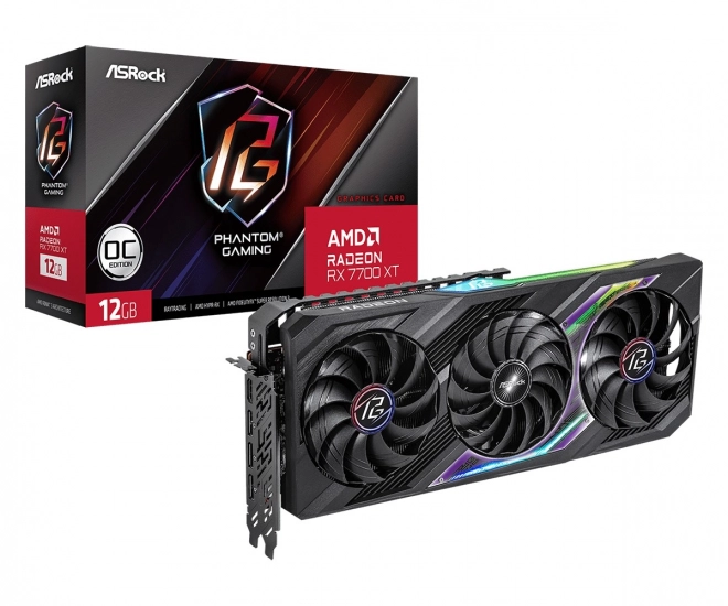 Grafická karta Radeon RX 7700 XT PHANTOM GAMING OC 12G GDDR6 192bit