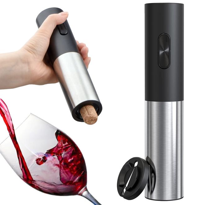 Elektrický otvírák na víno s vývrtkou