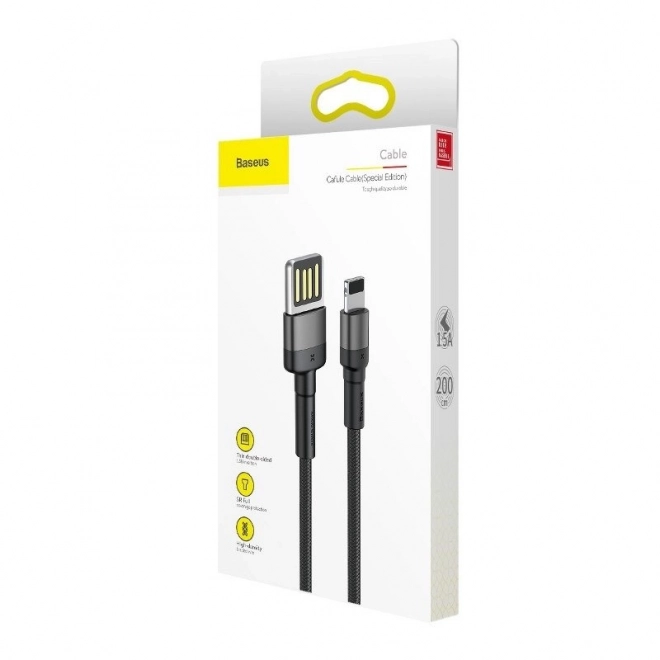 Baseus Cafule Oboustranný kabel USB Lightning 1,5 A 2 m (šedo-černý)