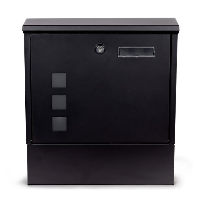 Ocelová poštovní schránka Poštovní schránka černá se zámkem