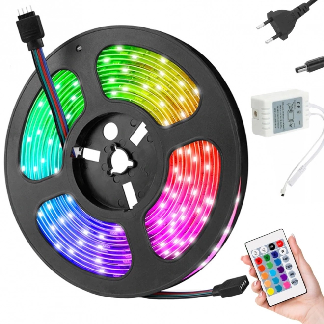 led pásky smd 5050 rgb dálkové ovládání set 5m vodotěsný