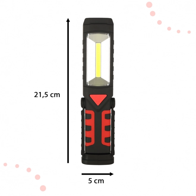 Dílenská svítilna 3 v 1 s USB COB dobíjecím magnetem