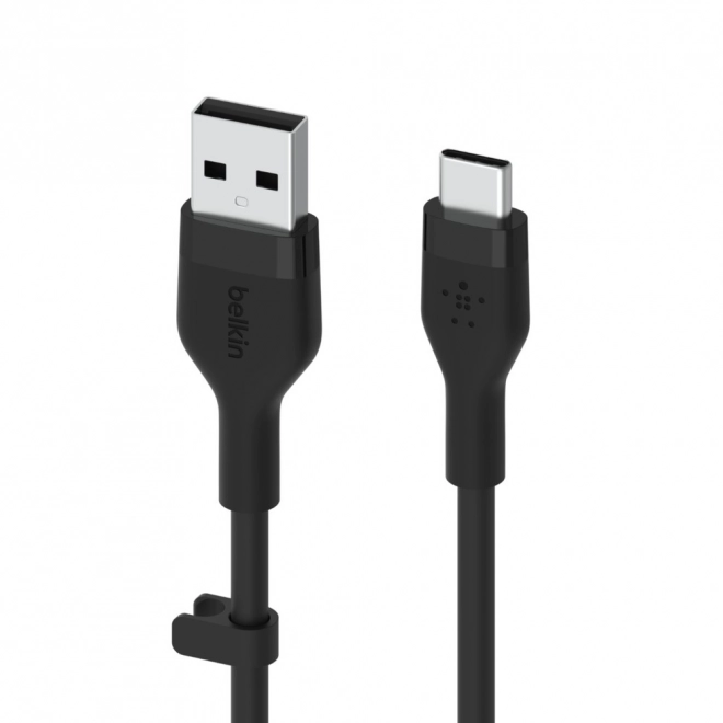 BoostCharge USB-A na USB-C silikonový kabel 2 m, černý