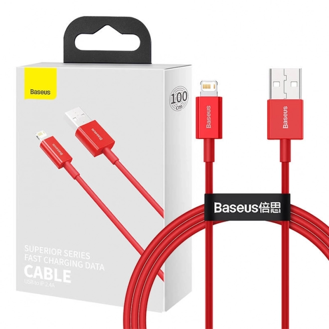 Kabel USB na iP 2,4A 1m (červený)