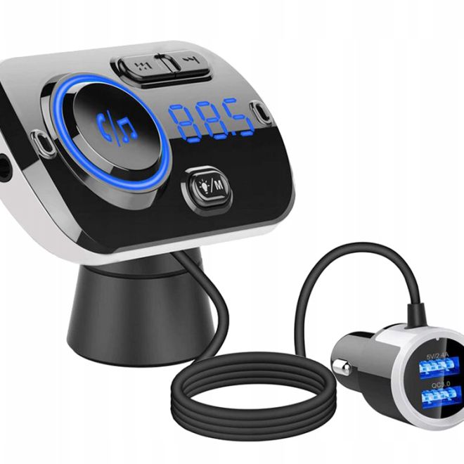 Bluetooth FM vysílač USB 5.0 multifunkční 8v1