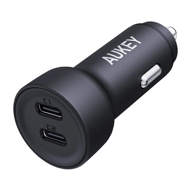 Nástěnná nabíječka Aukey CC-Y23, 2xUSB-C, 65W (černá)