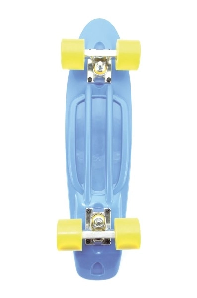 Skateboard - pennyboard 60cm nosnost 90kg, kovové osy – Černý, oranžová kola