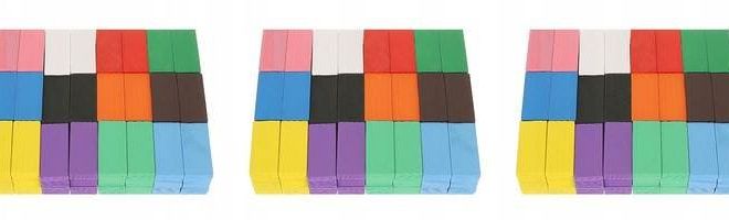 Dřevěné barevné domino - 407 kusů