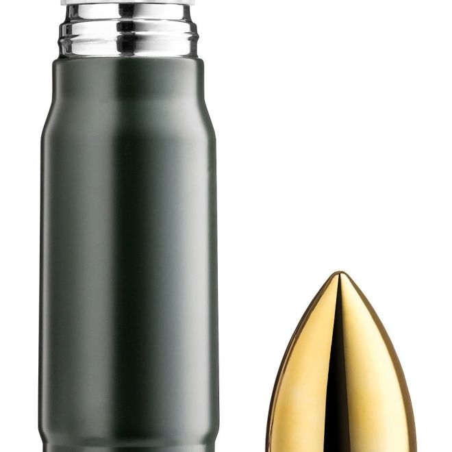 Dělostřelecký granát - Termoska – Tmavá se zlatým hrotem