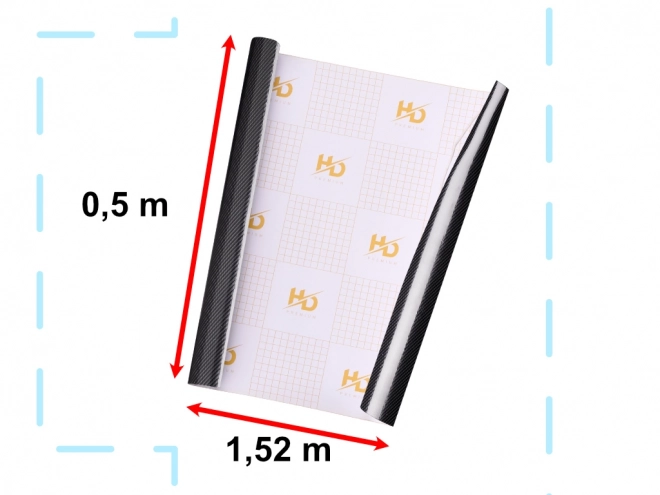 Uhlíková 5D fólie v roli černá 1,52x18m