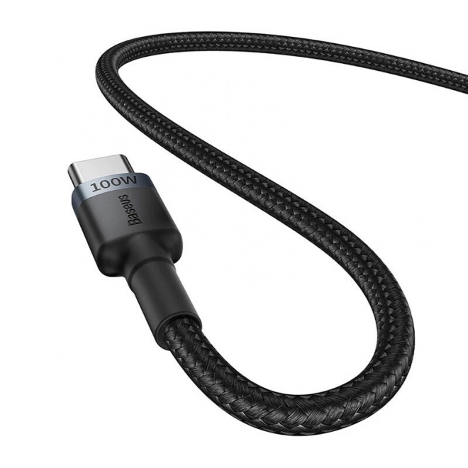 Kabel Baseus Cafule USB-C na USB-C 100W,2m, 2ks (červeno-černý, šedo-černý).