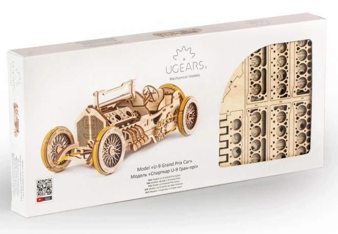 Ugears 3D puzzle - U9 Grand Prix auto 348 dílků