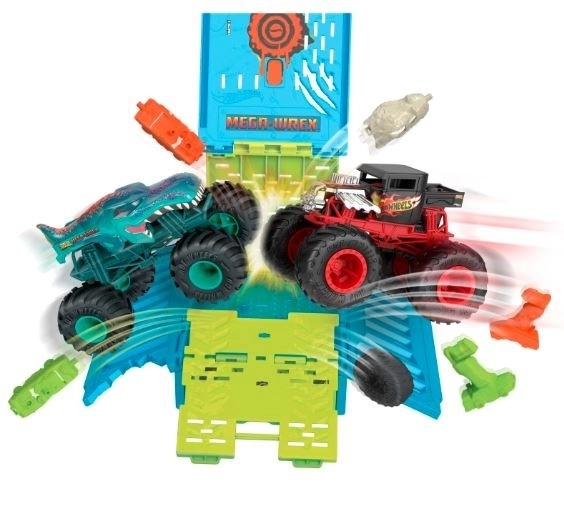 Hot Wheels monster truck Mega Wrex s klecí 1:24