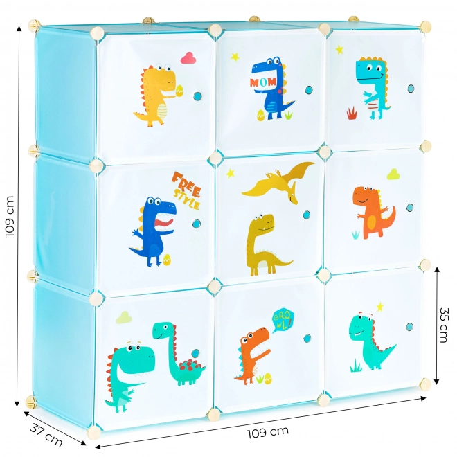 Dětská úložná skříňka s 9 policemi