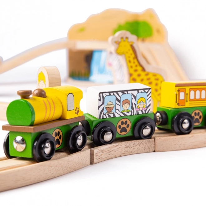 Bigjigs Rail Dřevěná vláčkodráha Safari