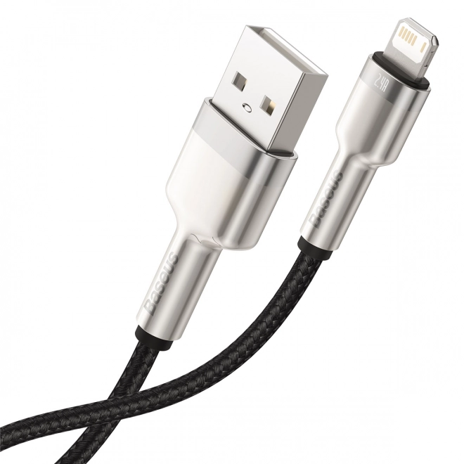 USB kabel pro Lightning Baseus Cafule, 2,4A, 0,25 m (černý)