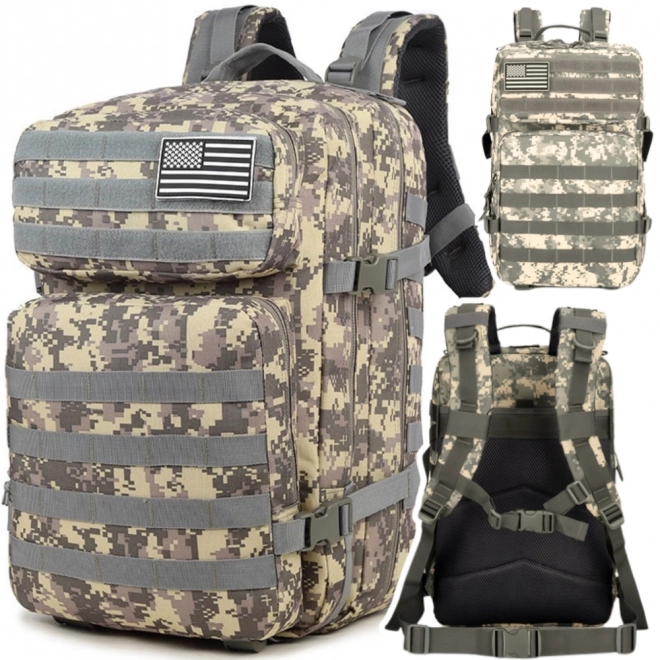 Vojenský vojenský batoh Tactical Grey 40-60L