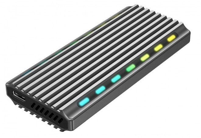 Hliníkový kryt disku M.2 NVME s LED diodami USB 3.1