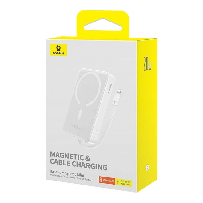 Powerbanka Baseus Magnetic Mini 10000mAh, Lightning 20W MagSafe (bílá)