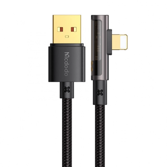 Kabel USB na Lightning s hranolem 90 stupňů Mcdodo CA-3511, 1,8 m (černý)