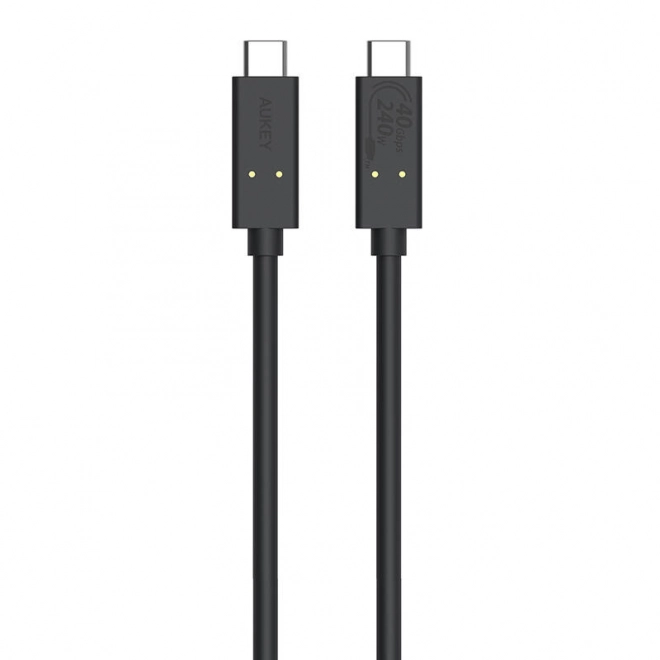 Kabel USB-C na USB-C Aukey, CB-TCC241, 240W, 0,8 m (černý)