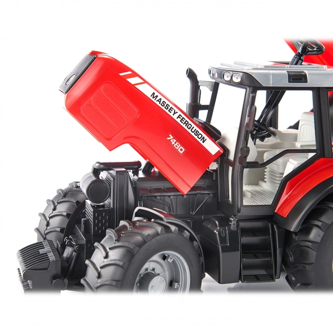 Bruder Traktor MASSEY FERGUSON se sklopným vozem červený