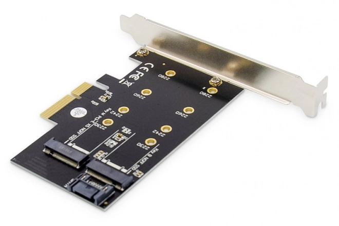 Rozšiřující karta (řadič) M.2 NGFF/NVMe SSD PCIe 3.0 x4 SATA 80, 60, 42, 30 mm